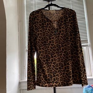 Michael Kors leopard print shirt